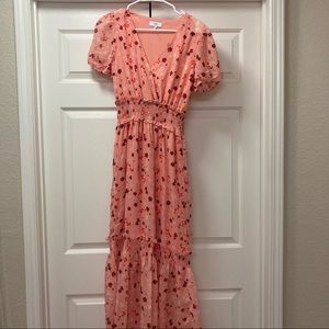 Pink floral dress
